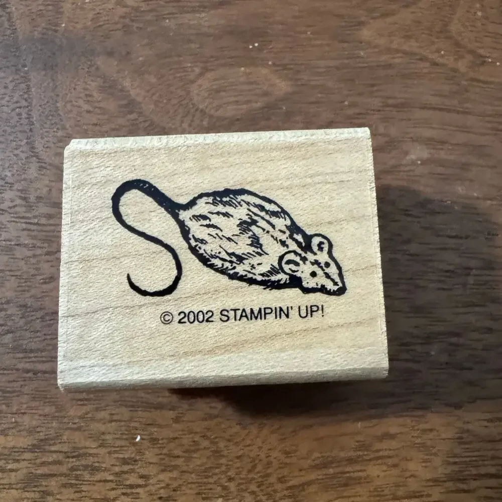 Stampin' Up Fancy Felines Rubber Stamp Set of 5 NO YARN STAMP Wood Mounted